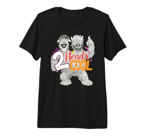 T-shirt Sesame Street Two-Headed Monster premium col rond en coton pour fans de pop culture