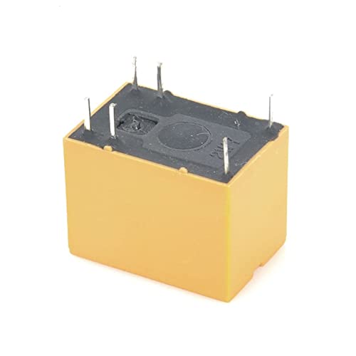 Relés HK4100F-DC24V-SHG de 6 pines y 3A para control de circuitos electrónicos en pack de 5 unidades 3