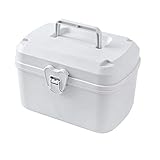 Exceart Erste-Hilfe-Koffer, Medikamenten-Aufbewahrungsbox mit geteilten Fächern, Notfall-Set für Zuhause, Büro, Auto, Reisen