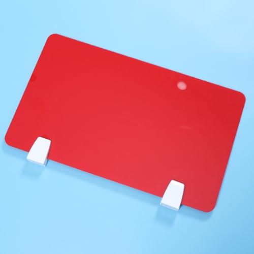 Cloison de bureau acrylique rouge Baluue écran confidentialité poste travail