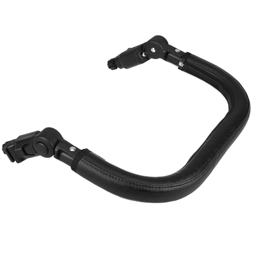 Kisangel Barrera Protectora para Carrito Respaldo Ajustable Mango Desmontable y de Piel Resistente Compatible Cochecitos Estándar