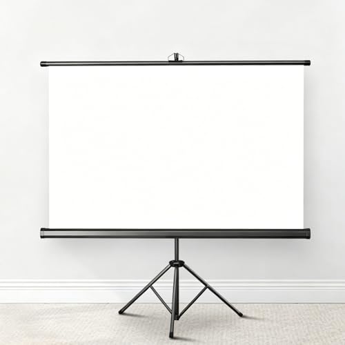 Pantalla de proyección retractable con soporte 60in