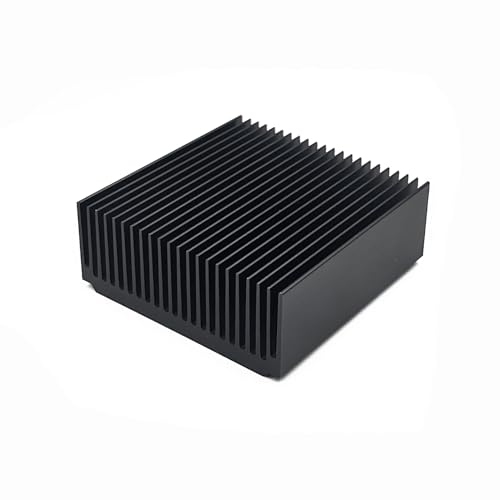 Awxlumv Aluminum Heatsink 2.72''x2.72''x1.06'' inch /69x69x27mm Square Heat Sinks Black Oxide Radiator 22 Fin for Electronic Chip VGA LED Power Amplifier Router Cooling
