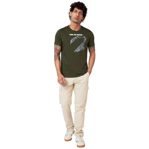 Image of Spykar Men's Solid Slim Fit T-Shirt