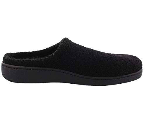 HAFLINGER Unisex AT Wool Hard Sole Slippers, Black, 40EU