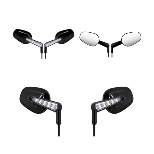 Espejos retrovisores de motocicleta para Sportster XL1200 y Dyna 3