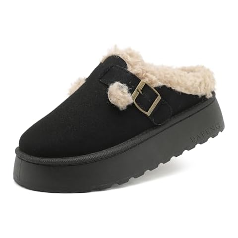 DAFENGEA Women Soft Snow Boots - Thermal Lined Warm Ankle Boots for Women - Comfortable Outdoor Slip-On Shoes,AMDF-XZ-Z333-Black-EU39-US7 Cover