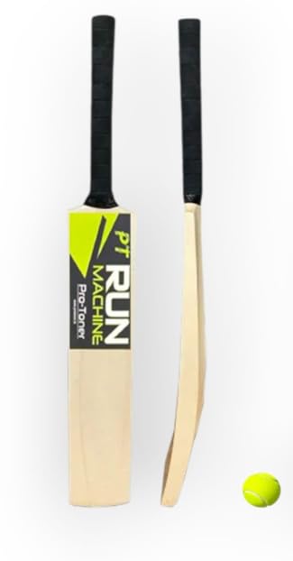 Image of Protoner Cricket Tennis Bat, Wooden, for Ages 4-12+ Years (No.4,Age 6+ (29inch))