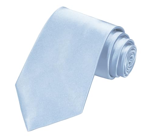 Image of TIE G Solid Satin Woven dyed Color Formal Black Necktie and Pocket Square Sets in Gift Box