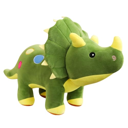 JAWSEU Triceratops de peluche relleno suave para niños, dinosaurios gigantes, peluche, dinosaurio, peluche, cojín de peluche, cojín de dinosaurio, juguete de peluche, muñeco, regalos de cumpleaños