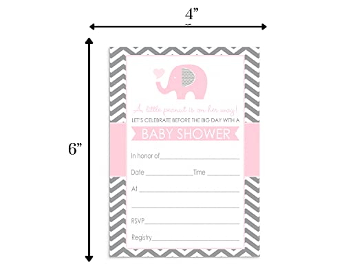Paper Clever Party Pink Elephant Baby Shower Invitations #TOP5