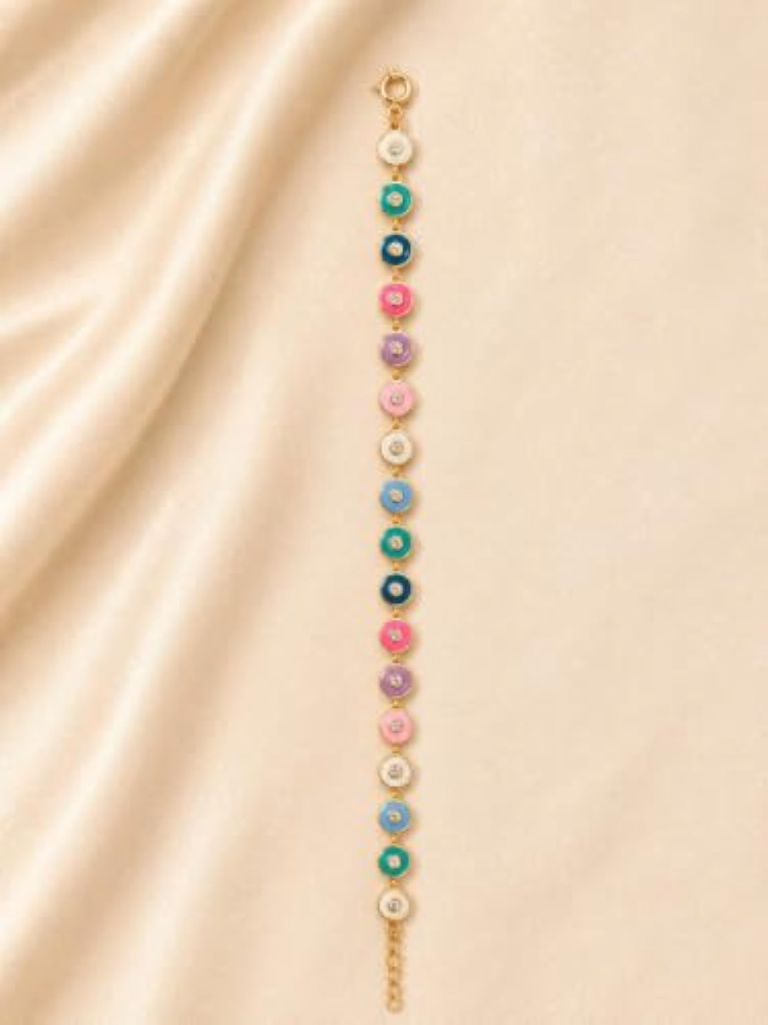 Women's 925 Sterling Silver Candy Pop Evil Eye Bracelet
