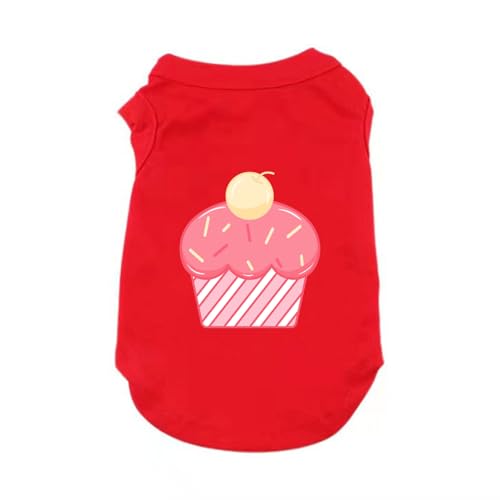 CNJKS 犬の服 犬服 ペット服 レッド Tシャツ ドッグウェア M 犬猫洋服 日焼き防ぐ 脱毛保護 小型中型大型犬種 日常の着用 パーティー ペット ドッグウエア 部屋着 寝間着 子犬 猫 チワワ 可愛い 抜け毛防止 犬用