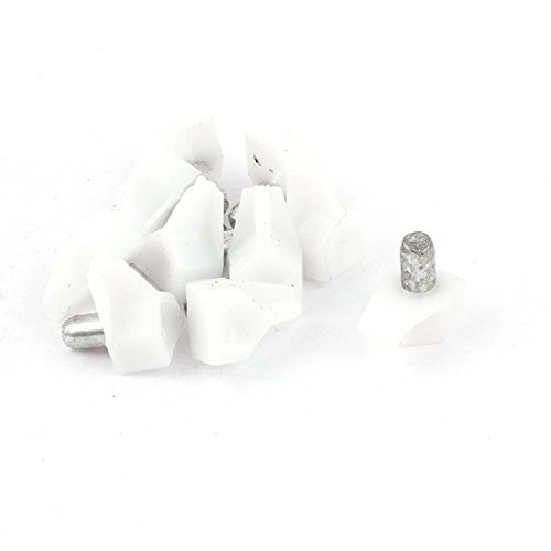 Household Glass Shelf Support Lug Studs Metal Pin 5mm Dia 10 Pcs