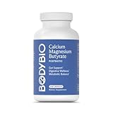 BodyBio Butyrate with Calcium & Magnesium - Supports Healthy Digestion, Gut & Microbiome - Increases Leptin Production for Appetite Control - No Fillers or Additives - 250 Capsules