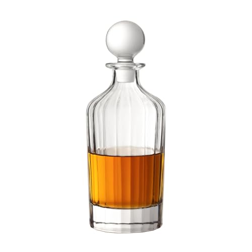 Image of 28Oz Decanter and Glass Stopper Striped Pattern Decanter for Wine Whiskey, Bourbon, Brandy, Liquor, and Rum Juice Water Mouthwash