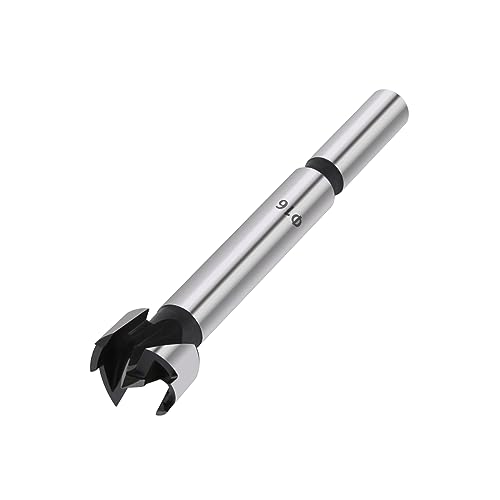 Vearter 16mm Forstner Drill Bit, High Carbon Steel Multi-Tooth Woodworking Tools Forstner Bits with Round Shank