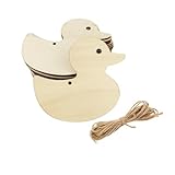 Xonzmmk 30 Pack 4 Inch Wood Duck Crafts Unfinished Wood Duck Cutouts Wooden Duck Hanging Ornaments DIY Duck Craft Gift Tags for Home Party Decoration Craft Project