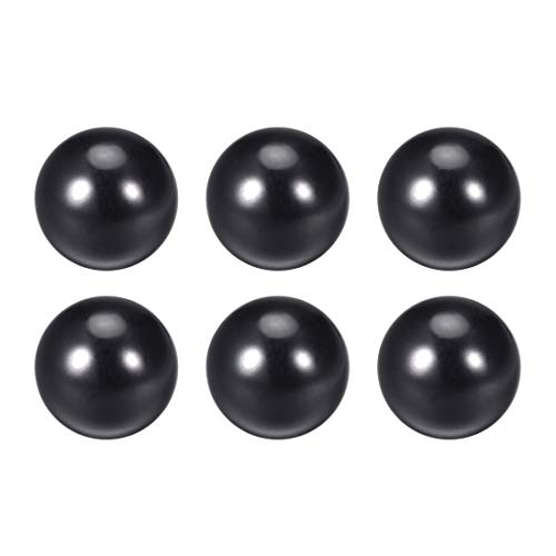 Uxcell 6Pcs Thermoset Ball Knob M10 Female Threaded Machine Handle 32Mm Diameter Smooth Rim Black #TOP19