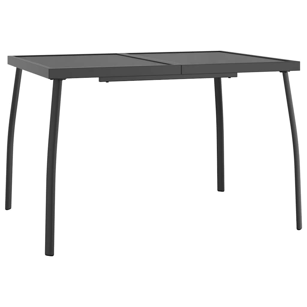 Set da Pranzo da Giardino 3 pz Tavolo e Sedie Reclinabili Acciaio | Set da esterno per balcone e patio con sedie reclinabili in 6 posizioni e resistente struttura in acciaio antracite.