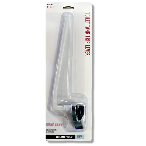 Mansfield 41CH-P Left-Hand Front Mount Toilet Tank Lever 9-Inch ABS Shapable Arm - Chrome Finish Plastic Handle