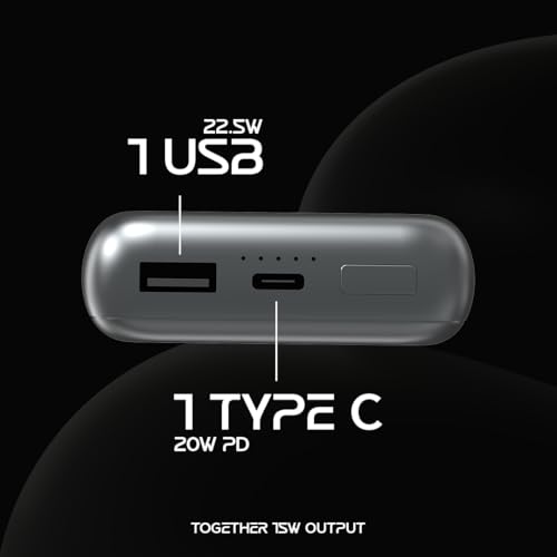 Image of Phonokart Luma Slimmest 20000mAh Power Bank with 20W USB-C PD, 22.5W Fast USB-A, Ultra-Thin Aluminum Body, LED Indicator, and Dual-Port 15W Output. Charges iPhone 50% in 30 Minutes.