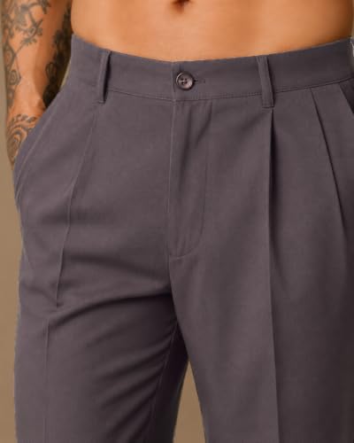 Image of Amazon Brand - INKAST Men Relaxed Fit Korean Pant | Formal Trousers | Straight Fit | Easy Wash | Office Wear