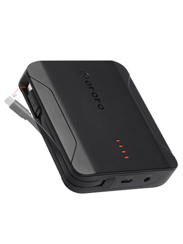 ORORO [All-New] USB-C 30W Fast Charging Battery with Built-in Cable Large Capacity Battery for Heated Vests Heated Jackets and Heated Hoodies