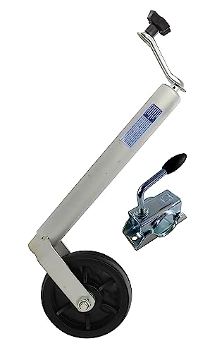 Ruota Di Sostegno Originale ALKO Per Rimorchi – Portata 150 Kg, Diametro 48 Mm, Zincata, Altezza 220 Mm