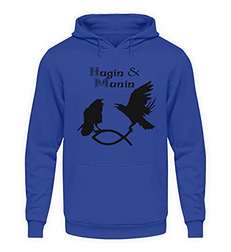 Pull à capuche Hugin & Munin bleu large, la perfection des finitions unisexes
