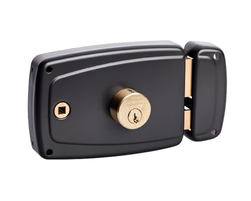 Vachette Serrure en applique horizontale à fouillot Droite, Série PS, pour Porte d'Entrée - 674BQ60/SC D - Sûreté à cylindre 5 goupilles, Axe à 60 mm,...