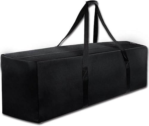 AZAMIA Extra Large Duffle Bag for Travel - 47Inch Storage Bag with 2-way Zippers for Men 197L Big Foldable Carry Bag for Tent Camping Weekender Bag (47 Black)