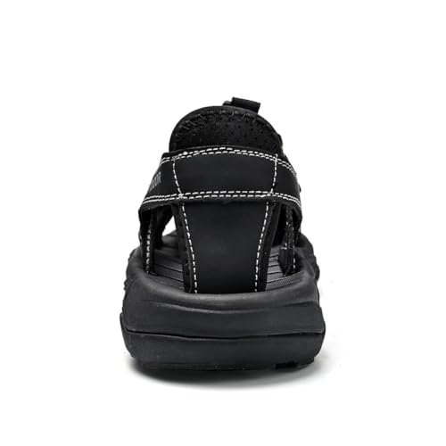 Mens Sandals Hiking Sport Closed Toe Sandals Summer Beach Water Shoes Men Fisherman Leather4