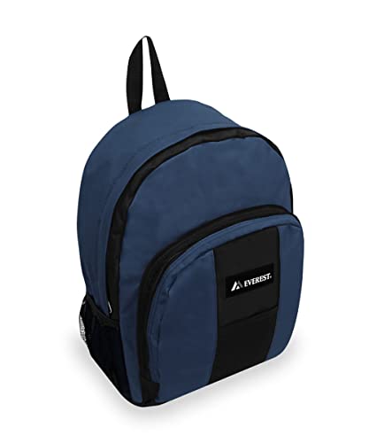 Everest Navy Luggage Backpack with Pockets, Large