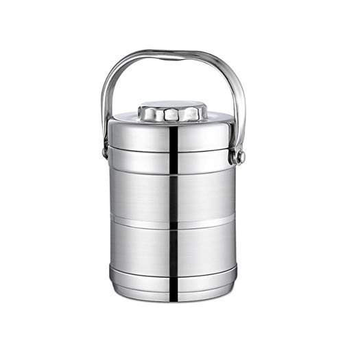 XGzhsa Fiambrera térmica, recipiente para alimentos aislado al vacío, recipiente térmico para alimentos con aislamiento de doble capa de acero inoxidable de 1,4 l para alimentos calientes/fríos