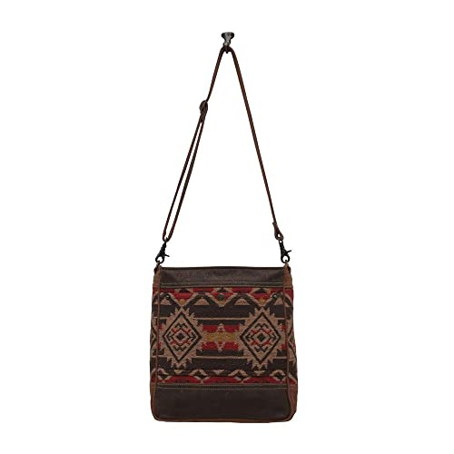 Myra Bag Western Leather Shoulder Bag for Women - Upcycled Canvas Crossbody Bag Carolina Shades4