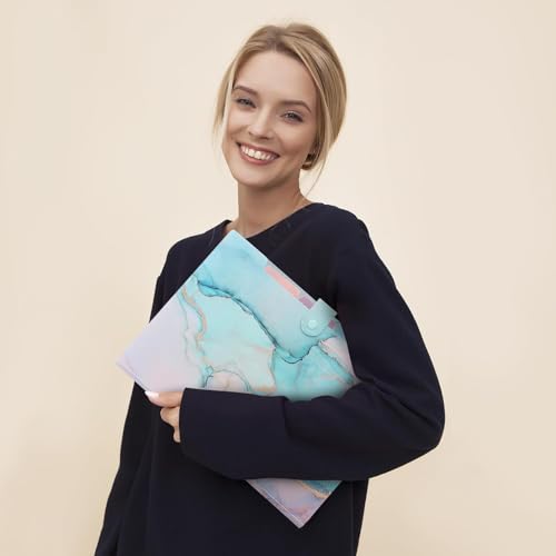 Image of Corslet Expanding File Folder, Aesthetic Folders for School, Accordion File Organizer, Aesthetic Folder with Labels,5 Pockets Important Document Folders for School Office Home (Color May Vary)