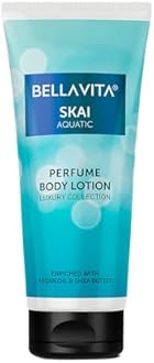 Bella Vita Luxury Skai Aquatic Perfume Body Lotion for Nourishing, Hydrating, Soft, Supple and Healthy Skin with Argan Oil, Shea Butter 200 Ml