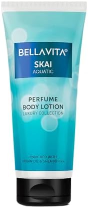 - Bella Vita Luxury Skai Aquatic Perfume Body Lotion for Nourishing, Hydrating, Soft, Supple and Healthy Skin with Argan Oil, Shea Butter 200 Ml