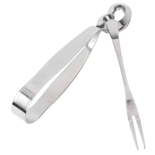 TOYANDONA Fourchettes et Pinces à Escargots Inox Lot de 2 Set de Adaptés à la la Cuisine Barbecue Présentation Variée Résistants à L'Usure pour Fruits de Mer Œufs Usage Domestique ou Professionnel
