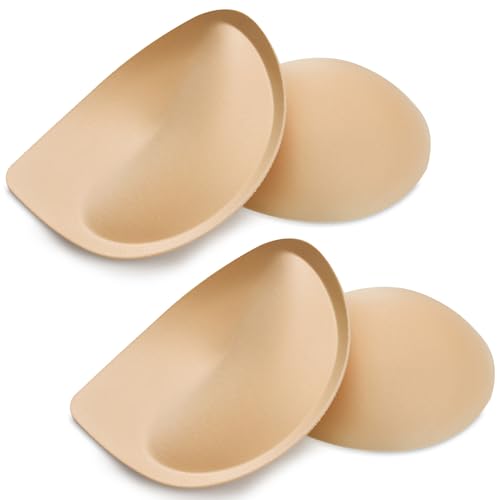 Nimiah Super Thick Push-up Inserts, 2 Pairs Sew in Bra Cups for Dress, Breast Enhancer Add Cleavage Instantly in Swimsuits Sports Tops