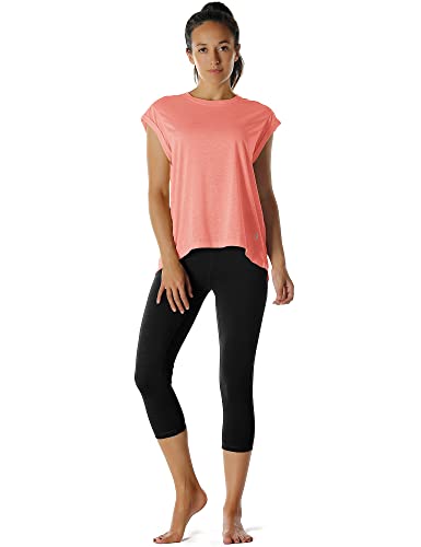 Image of icyzone Open Back Workout Tops for Women - Athletic Activewear T-Shirts Exercise Yoga Shirts(Pack of 2)