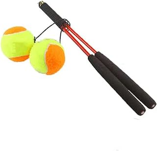 One Pair Arm Swing Exercise Balls Square Fitness Equipment Balls with Rod Handle Throwing Bouncing Movement Random Color
