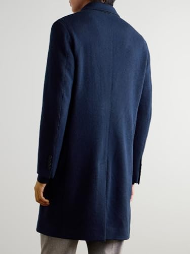 Mens Long Blazer Casual Double-Breasted Herringbone Tweed Sport Coat for Business Outdoor4