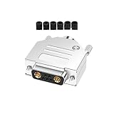 lowmountainswere Metal DB7W2 Plug 40A 7/2 Pin Male Female Connector 5 Plus 2 Conector DB9 Power Supply Signal Mixed Interface Connctores(Female 40A)