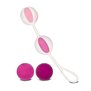 FT LONDON, FUN TOYS Geisha Balls 2 elegante siliconen liefdesballen 4 afneembare ballen violet, roze