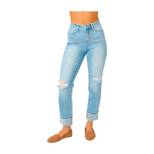 Judy Blue Mid Rise Star Pocket Boyfriend Jeans