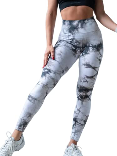 GYMXPRO Yoga Pants for Women Printed Workout Running Tights, Thick High Waist Tummy Control Workout Gym Running Yoga Leggings (as1, Alpha, m, Regular, Regular, White)