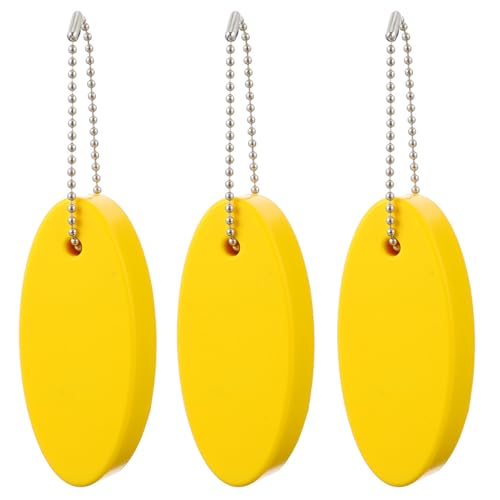 KOCKSHION Llavero Flotante Ovalado de Pu Ecológico, Ligero y Resistente, Pack de 3 Unidades para Deportes Acuáticos y Navegación de Vela