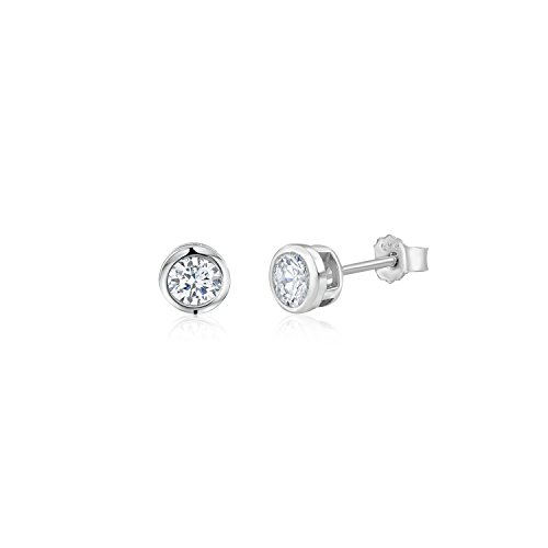 Massete sterling silver 925 simulated diamond stud post earrings …